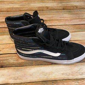 Vans SK-8 HI Slim/Adults Black Suede/ M8 W9.5